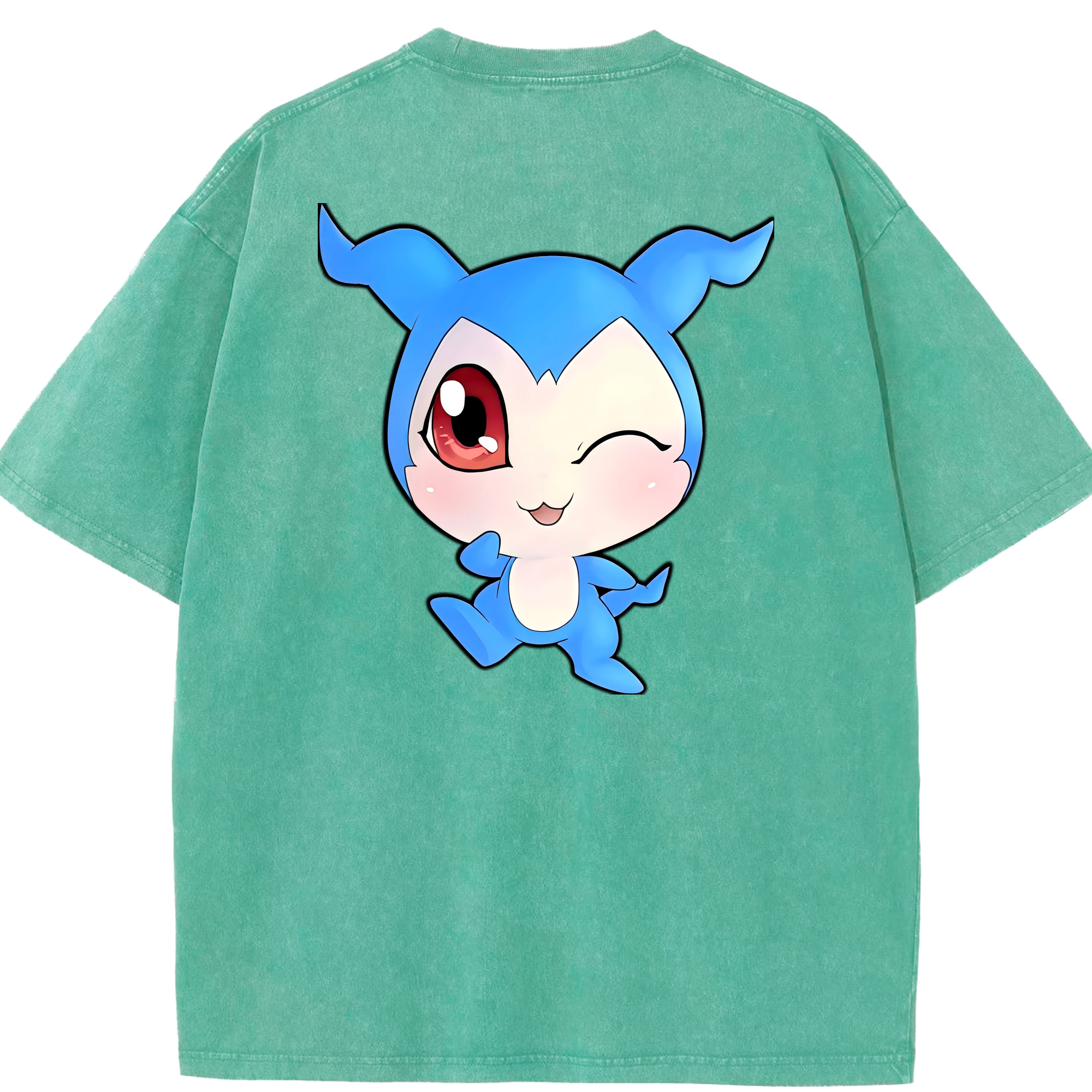（画像用） Digimon デジタルモンスター/デジモン 綿100% ヴィンテージ風 半袖Tシャツ（背面プリント）